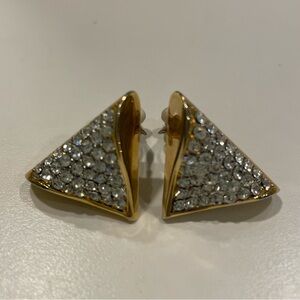 Vintage Clip On Sparkly Costume Jewelry.